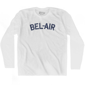 Bel-Air Adult Cotton Long Sleeve T-shirt - White