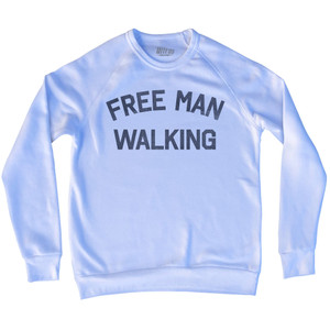 Free Man Walking Adult Tri-Blend Sweatshirt - White