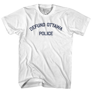 Defund Ottawa Police Womens Cotton Junior Cut T-Shirt - White