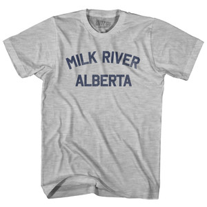 Milk River Alberta Womens Cotton Junior Cut T-Shirt - Grey Heather