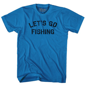 Let's Go Fishing Adult Cotton T-shirt - Royal