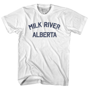 Milk River Alberta Womens Cotton Junior Cut T-Shirt - White