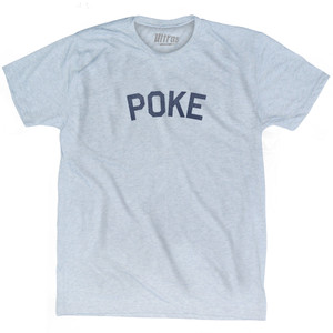 Poke Adult Tri-Blend T-shirt - Athletic White
