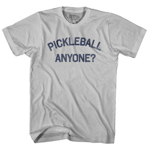 Pickleball Anyone Adult Cotton T-shirt - Cool Grey