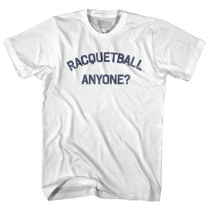 Racquetball Anyone Womens Cotton Junior Cut T-Shirt - White