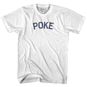 Poke Womens Cotton Junior Cut T-Shirt - White Poke Womens Cotton Junior Cut T-Shirt - White