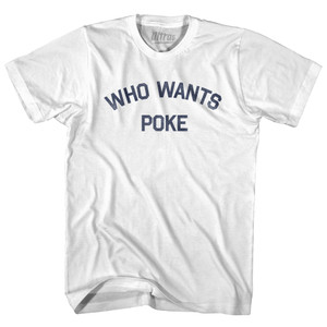 Who Wants Poke Womens Cotton Junior Cut T-Shirt - White