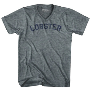 Lobster Tri-Blend V-neck Womens Junior Cut T-shirt - Athletic Grey Lobster Tri-Blend V-neck Womens Junior Cut T-shirt - Athletic Grey