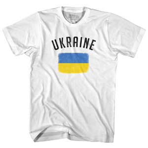 Ukraine Country Flag Heritage Adult Cotton T-shirt by Ultras