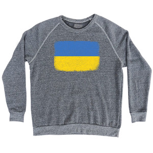 Ukraine Country Flag Adult Tri-Blend Sweatshirt by Ultras