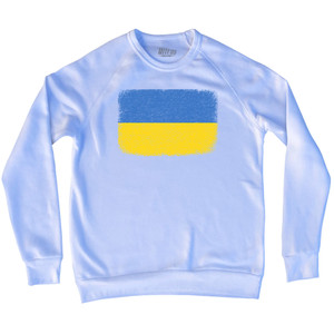 Ukraine Country Flag Adult Tri-Blend Sweatshirt by Ultras