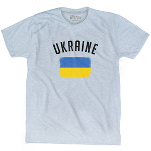 Ukraine Country Flag Heritage Adult Tri-Blend T-shirt by Ultras Ukraine Country Flag Heritage Adult Tri-Blend T-shirt by Ultras
