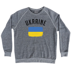 Ukraine Country Flag Heritage Adult Tri-Blend Sweatshirt by Ultras Ukraine Country Flag Heritage Adult Tri-Blend Sweatshirt by Ultras