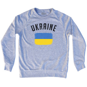 Ukraine Country Flag Heritage Adult Tri-Blend Sweatshirt by Ultras Ukraine Country Flag Heritage Adult Tri-Blend Sweatshirt by Ultras