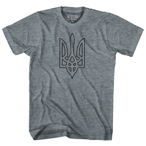 Ukraine Black Coat of Arms Youth Tri-Blend T-shirt by Ultras