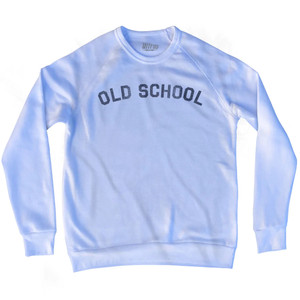 Old School Adult Tri-Blend Sweatshirt - White