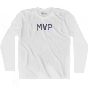 MVP Adult Cotton Long Sleeve T-shirt - White