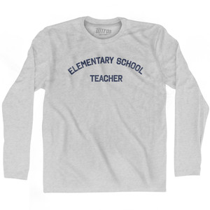 Elementary School Teacher Adult Cotton Long Sleeve T-shirt by Ultras Elementary School Teacher Adult Cotton Long Sleeve T-shirt by Ultras