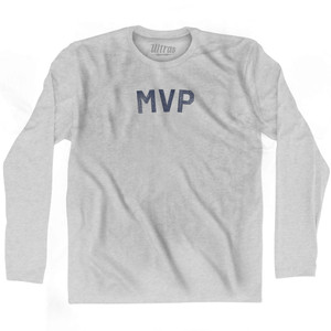 MVP Adult Cotton Long Sleeve T-shirt - Grey Heather