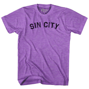 Sin City Adult Tri-Blend T-shirt - Heather Purple