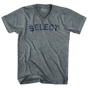 Select Adult Tri-Blend V-neck T-shirt - Athletic Grey