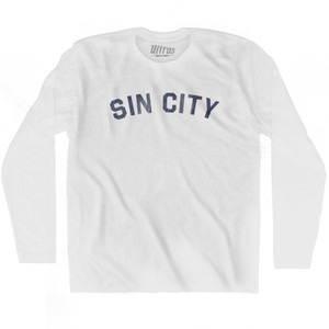 Sin City Adult Cotton Long Sleeve T-shirt - White