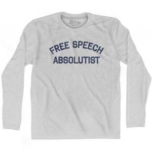 Free Speech Absolutist Adult Cotton Long Sleeve T-shirt by Ultras