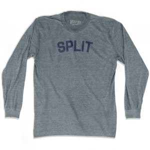 Split Adult Tri-Blend Long Sleeve T-shirt by Ultras