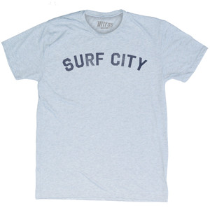 Surf City Adult Tri-Blend T-shirt - Athletic White