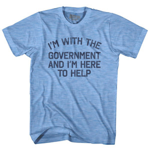 I Am With The Government And I'M Here To Help Adult Tri-Blend T-Shirt By Ultras