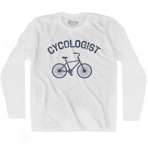 Cycologist Bike Adult Cotton Long Sleeve T-Shirt by Ultras