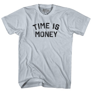 Time Is Money Adult Cotton T-shirt - Slver