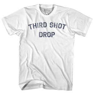 Third Shot Drop Adult Cotton T-shirt - White
