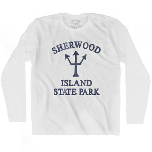 Delaware Sherwood Island State Park Trident Adult Cotton Long Sleeve by Life On the Strand Delaware Sherwood Island State Park Trident Adult Cotton Long Sleeve by Life On the Strand