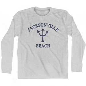 Florida Jacksonville Beach Trident Adult Cotton Long Sleeve by Life On the Strand