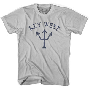 Florida Key West Trident Adult Cotton T-Shirt - Cool Grey