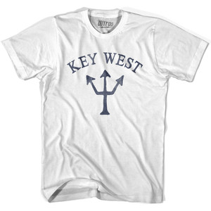 Florida Key West Trident Womens Cotton Junior Cut T-Shirt - White Florida Key West Trident Womens Cotton Junior Cut T-Shirt - White