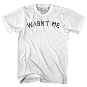 Wasn’t Me Womens Cotton Junior Cut T-Shirt - White