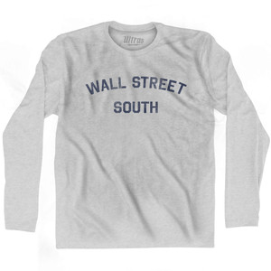 Wall Street Adult Cotton Long Sleeve T-shirt - Grey Heather