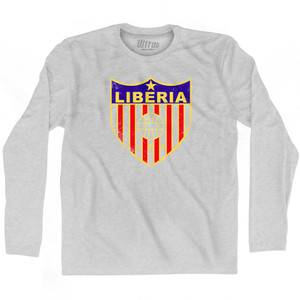 Vintage Liberia Soccer Crest Adult Cotton Long Sleeve T-Shirt by Ultras Vintage Liberia Soccer Crest Adult Cotton Long Sleeve T-Shirt by Ultras