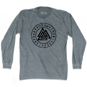 Odins Triangle Norse Viking Adult Tri-Blend Long Sleeve T-Shirt by Ultras