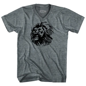 Fossa Dei Leoni Original Italian Milan Ultras Support Lion Adult Tri-Blend V-Neck T-Shirt by Ultras