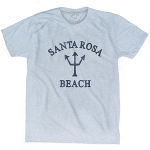 Florida Santa Rosa Beach Trident Adult Tri-Blend T-Shirt by Ultras