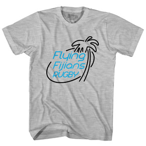 Fiji Rugby Flying Fijians Adult Cotton T-shirt - Grey Heather