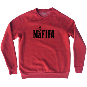 Mafifa Fifa Mafia Corruption Adult Tri-Blend Sweatshirt - Red Heather