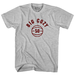 Big Cozy 50 Basketball Adult Cotton T-shirt - Grey Heather