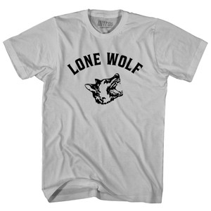 Lone Wolf Black Wolf Adult Cotton T-shirt - Cool Grey