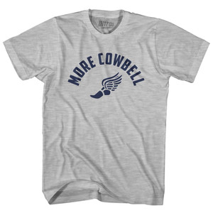 More Cowbell Running Track Foot Wings Womens Cotton Junior Cut T-Shirt - Grey Heather More Cowbell Running Track Foot Wings Womens Cotton Junior Cut T-Shirt - Grey Heather