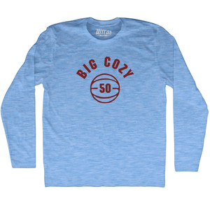 Big Cozy 50 Basketball Adult Tri-Blend Long Sleeve T-shirt - Athletic Blue Big Cozy 50 Basketball Adult Tri-Blend Long Sleeve T-shirt - Athletic Blue