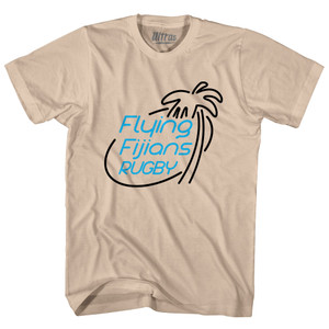 Fiji Rugby Flying Fijians Adult Cotton T-shirt - Creme